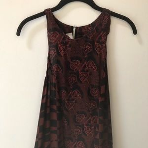 A.L.C. Huntley silk print tank, burgundy